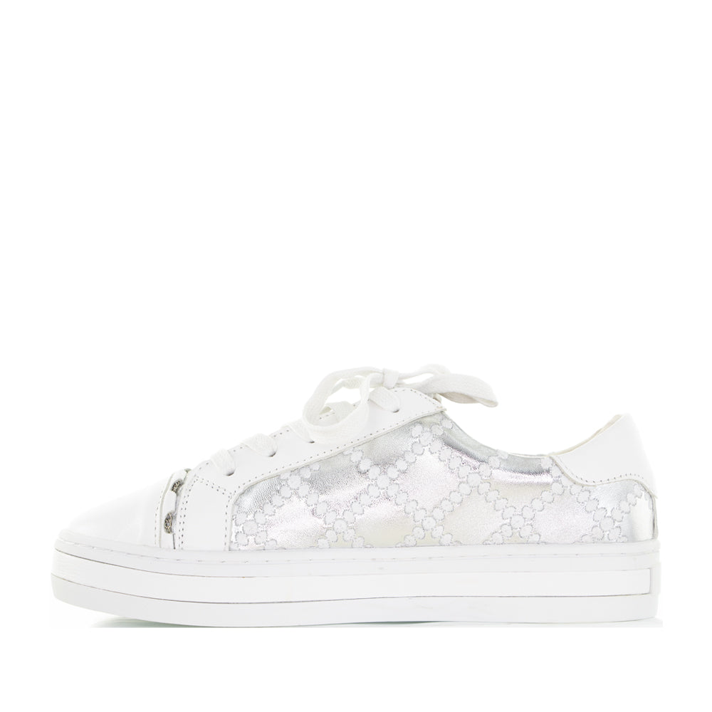 ALFIE & EVIE PLEAT WHITE SILVER - Image 4