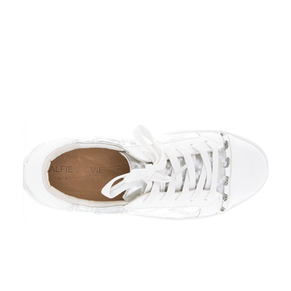 ALFIE & EVIE PLEAT WHITE SILVER - Image 5
