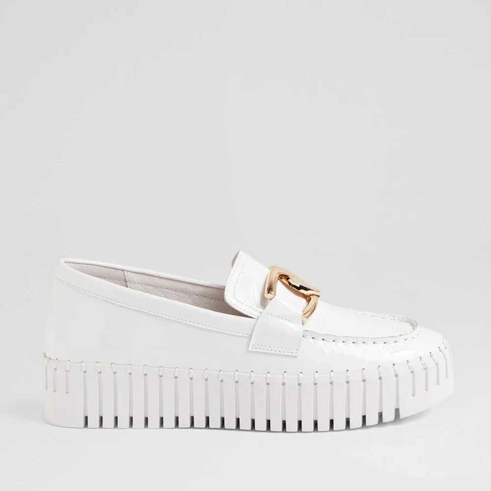 DJANGO & JULIETTE BRONTIS WHITE PATENT