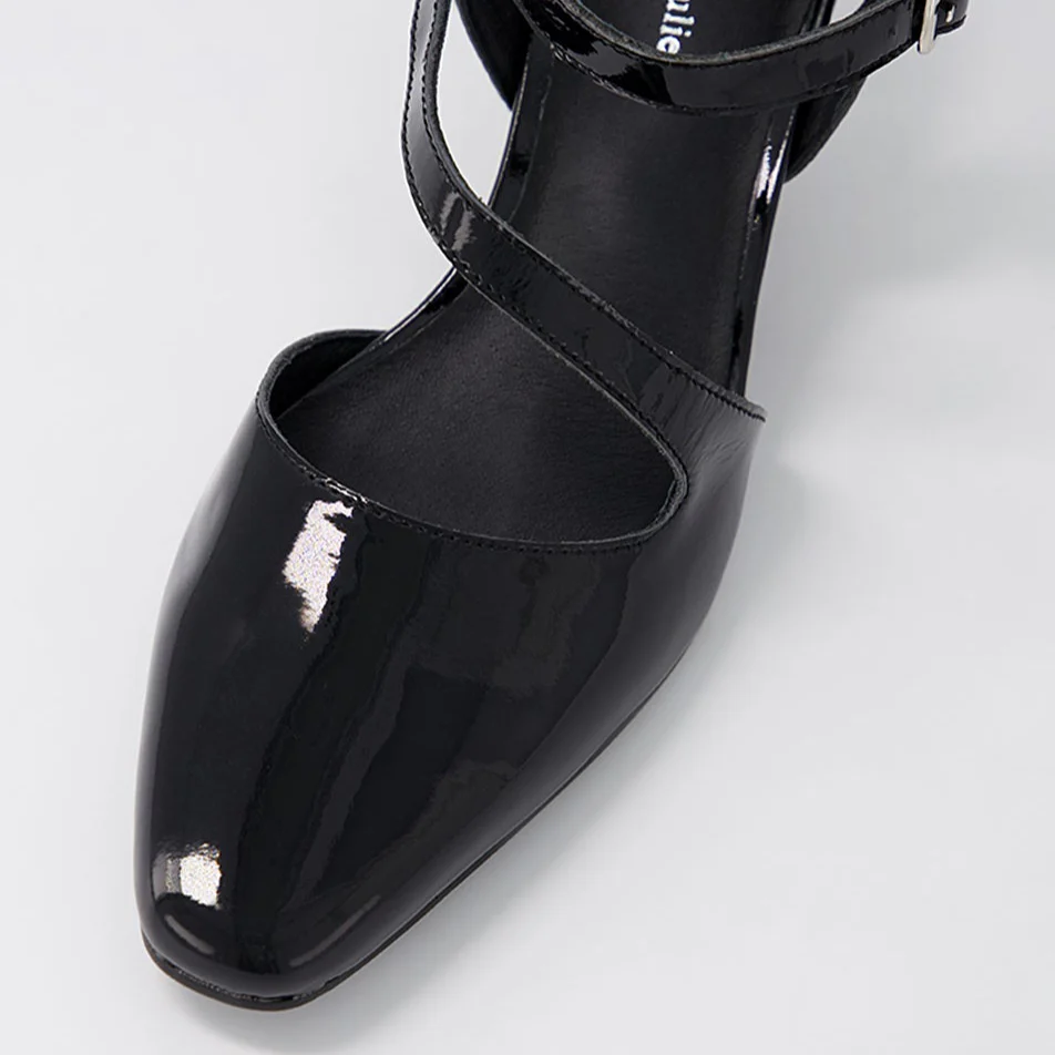 DJANGO & JULIETTE CHARISSA BLACK PATENT - Image 4