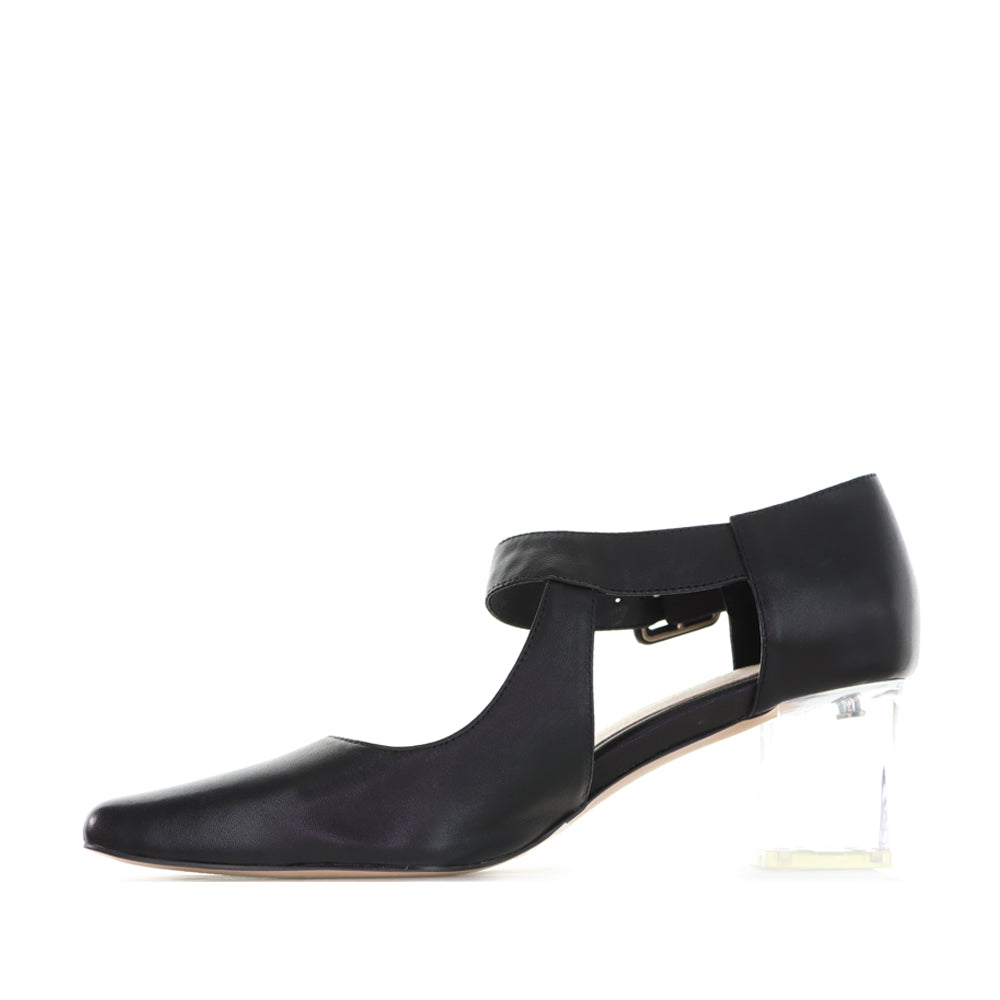 DJANGO & JULIETTE HAPPIE BLACK/CLEAR HEEL - Image 3