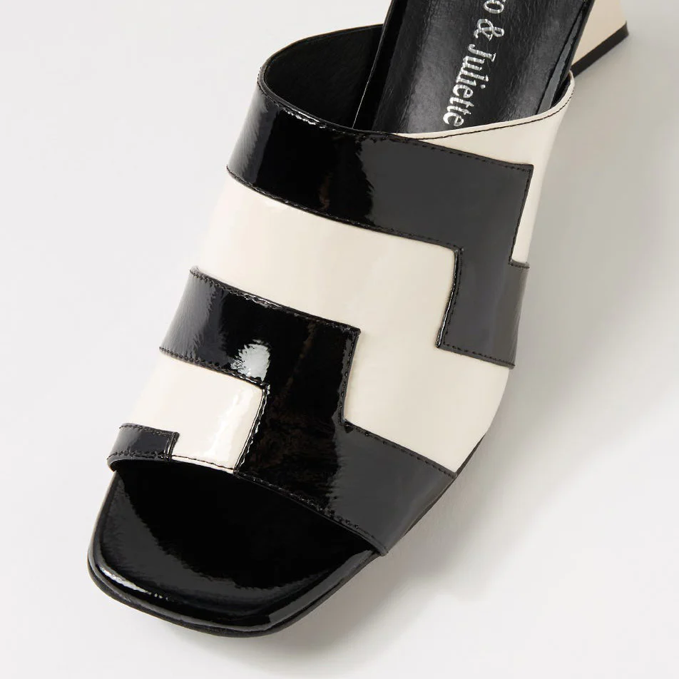 DJANGO & JULIETTE IBBEYS BLACK IVORY PATENT - Image 4