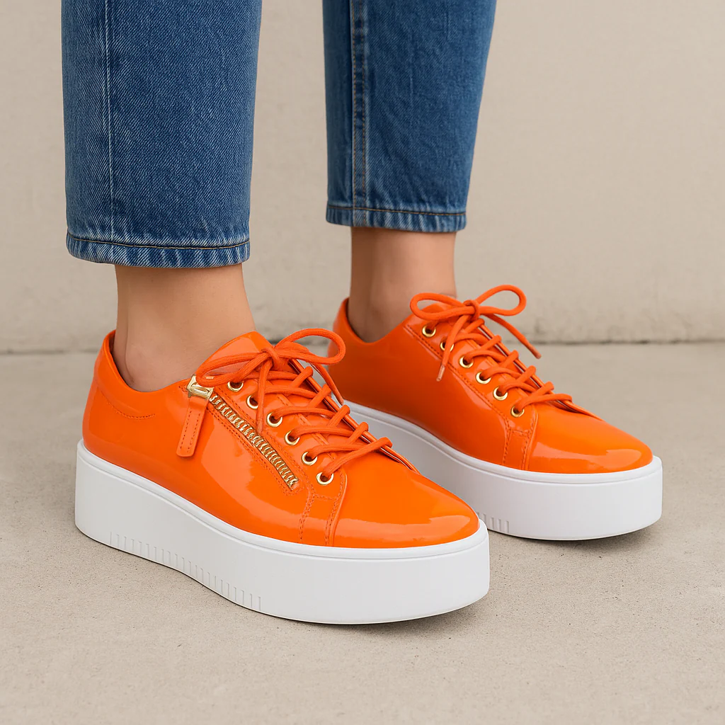 DJANGO & JULIETTE WOLFIE ORANGE PATENT