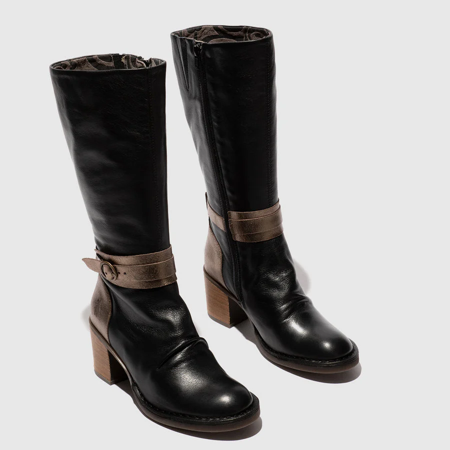 FLY LONDON BEIF BLACK / DK GOLD - Image 2