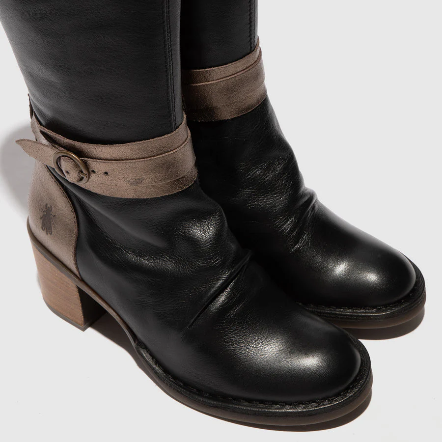 FLY LONDON BEIF BLACK / DK GOLD - Image 3