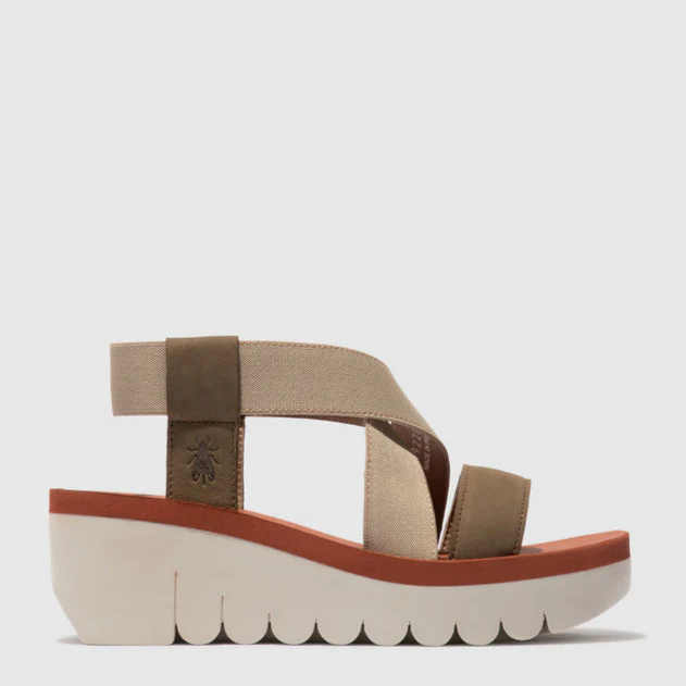 FLY LONDON YABI MILITARY BEIGE BLACK