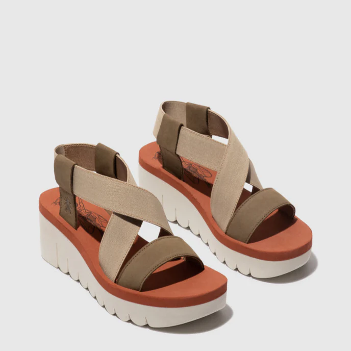 FLY LONDON YABI MILITARY BEIGE BLACK - Image 3