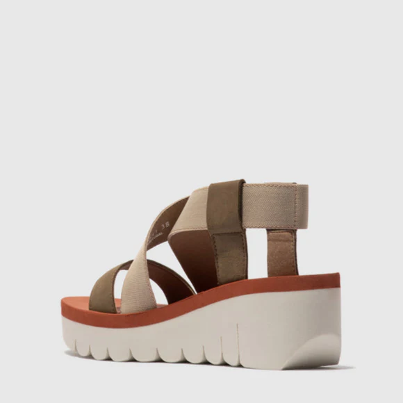 FLY LONDON YABI MILITARY BEIGE BLACK - Image 4