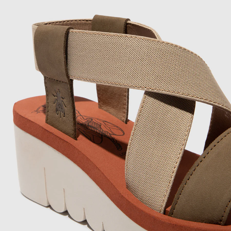 FLY LONDON YABI MILITARY BEIGE BLACK - Image 5