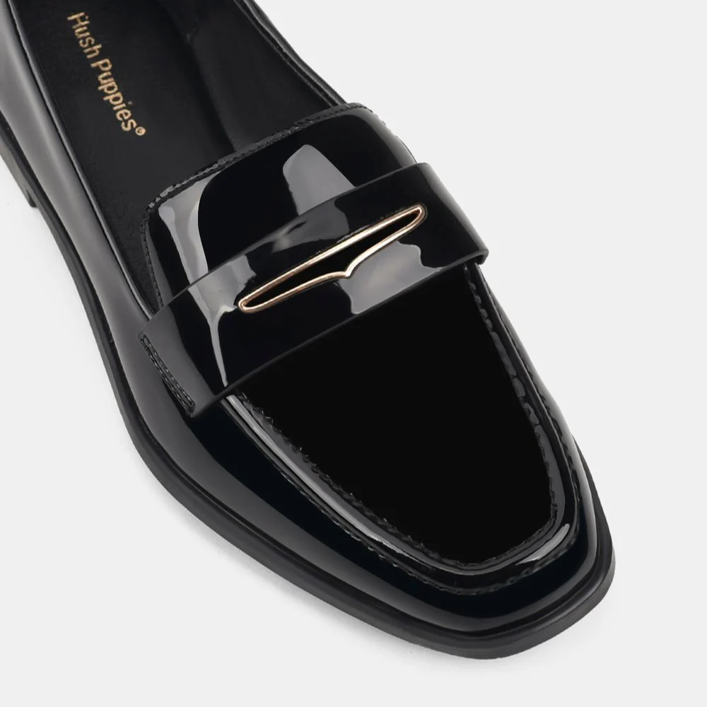 HUSH PUPPIES ZABRINA BLACK PATENT - Image 4