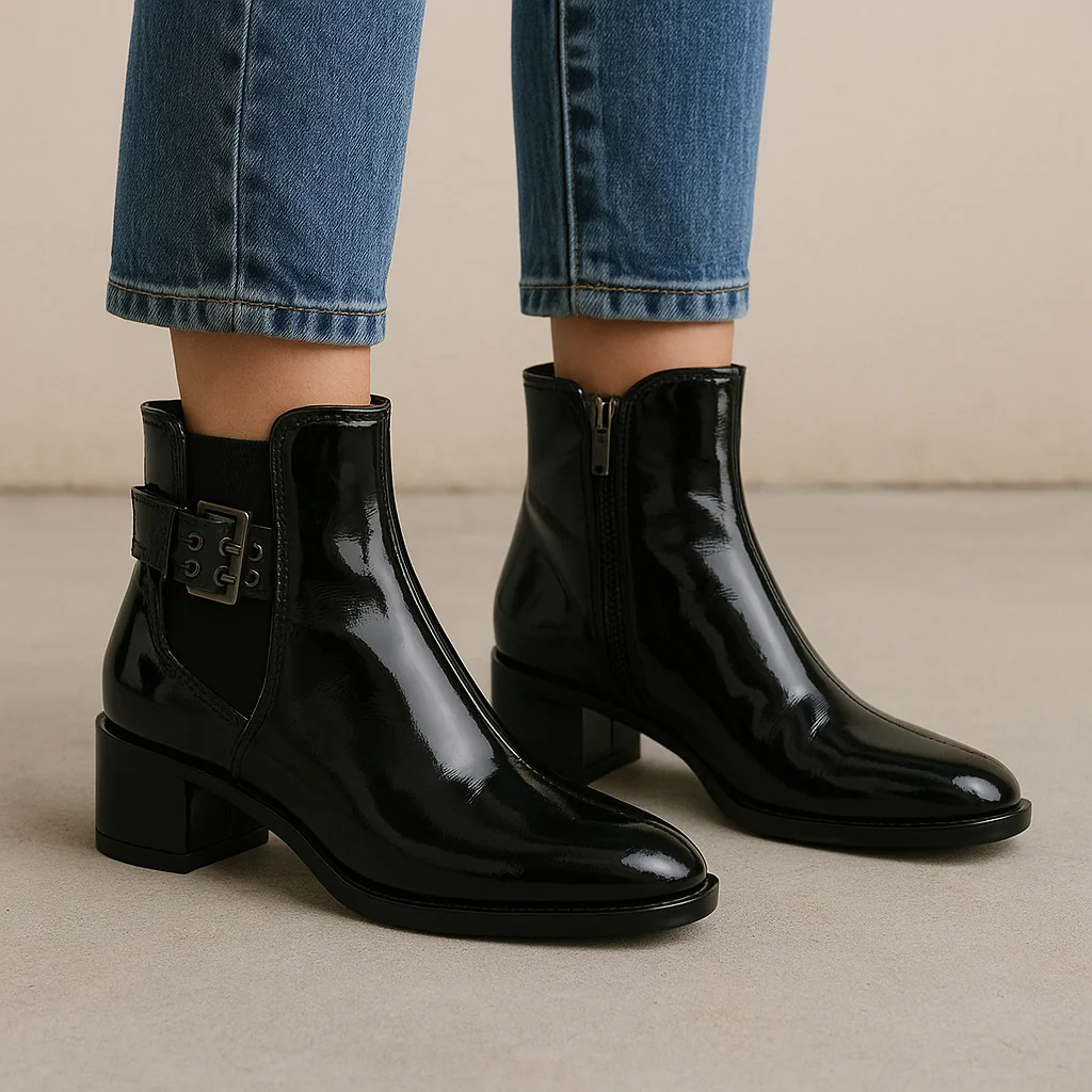 LE SANSA ROMY BLACK PATENT - Image 2