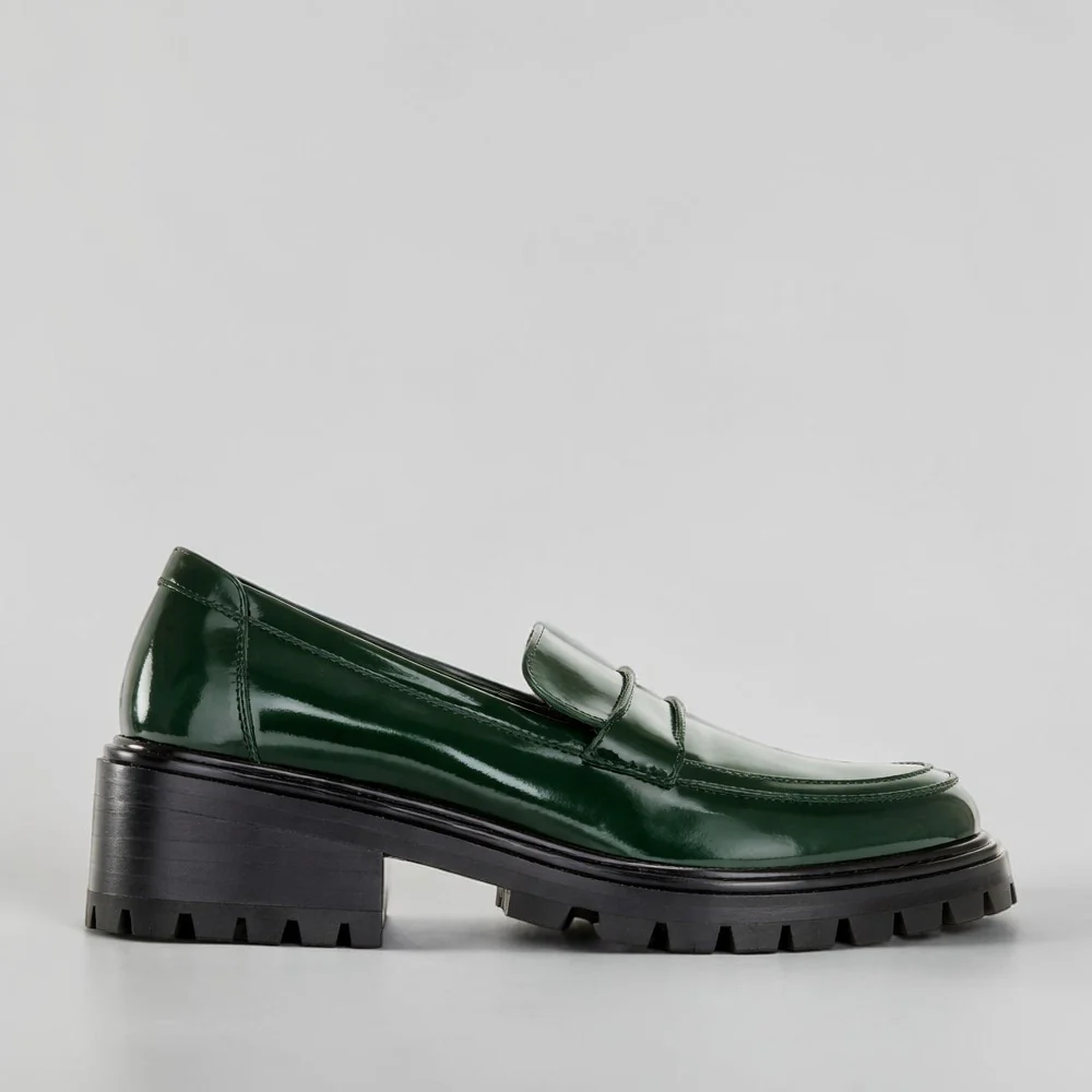 LE SANSA ZOEY BOTTLE GREEN/PATENT