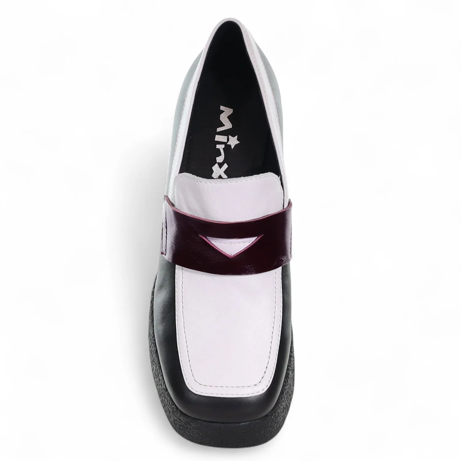 MINX KENDRA BLACK WHITE / BORDO - Image 2