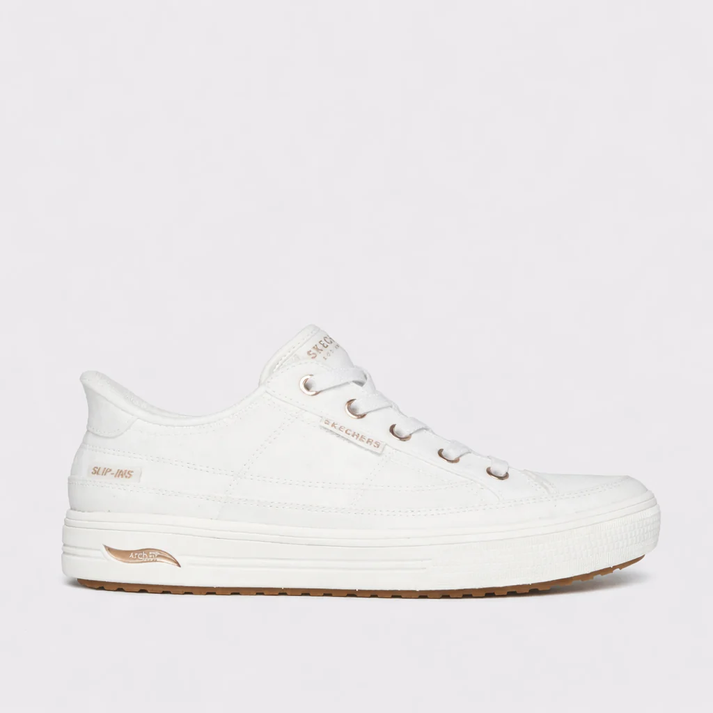 SKECHERS ARCH FIT ARCADE SEE YA THERE WHITE