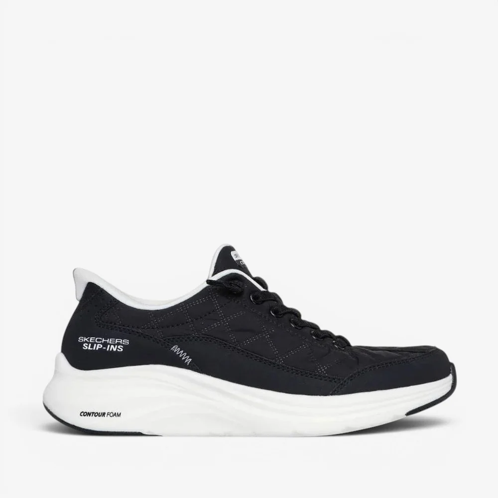 SKECHERS CONTOUR FOAM COZY FIT BLACK/WHITE