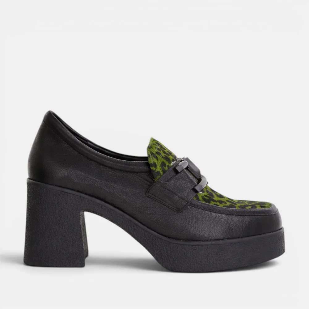 TAMARA LONDON BELLA BLACK/FOREST LEOP