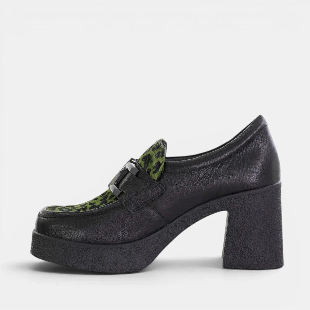 TAMARA LONDON BELLA BLACK/FOREST LEOP - Image 3