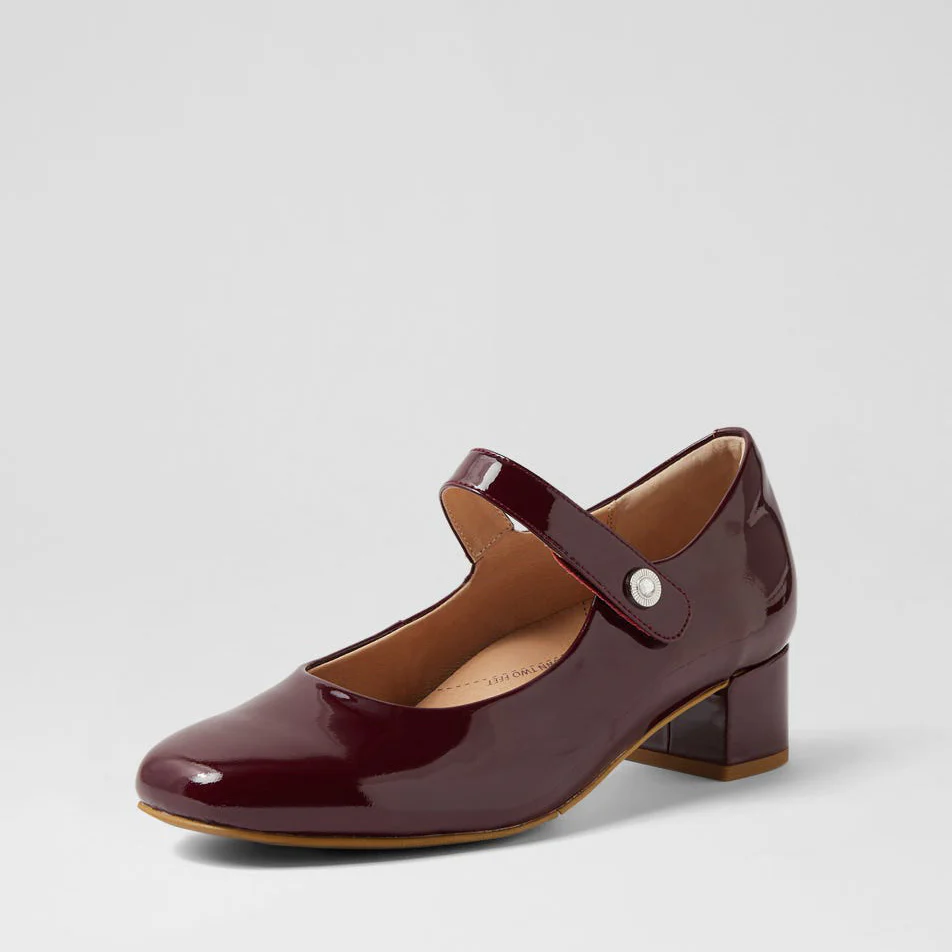 ZIERA KITTY BURGUNDY PATENT - Image 2