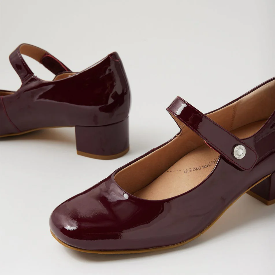ZIERA KITTY BURGUNDY PATENT - Image 5
